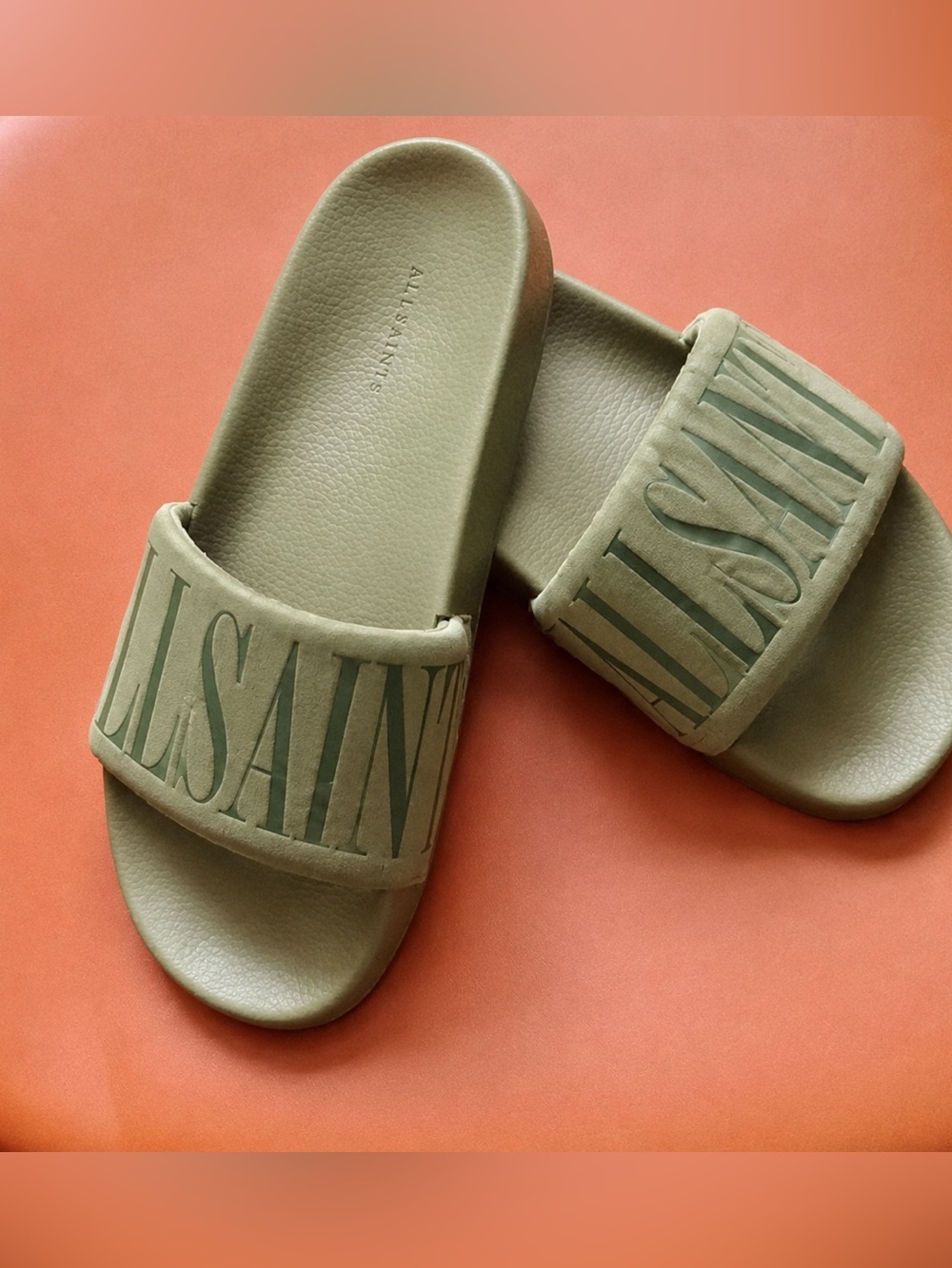 All Saints Army Green Slides